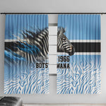 Botswana Independence Day 1966 Window Curtain Tribal African Zebra Skins Pattern - African Pride