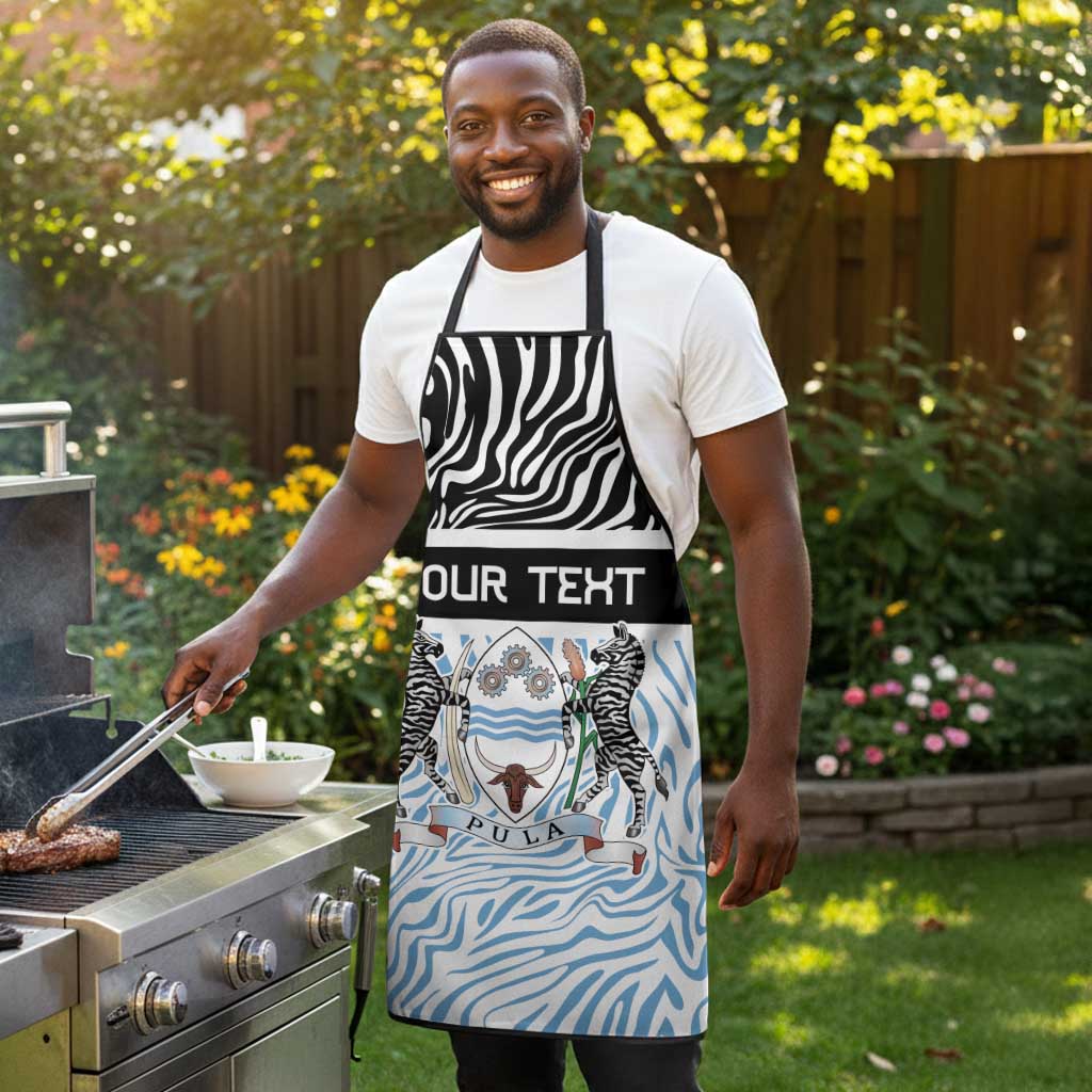 Botswana Personalized Apron African Zebra Skins Pattern