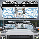 Botswana Personalized Auto Sun Shade African Zebra Skins Pattern