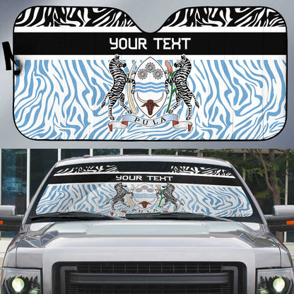 Botswana Personalized Auto Sun Shade African Zebra Skins Pattern