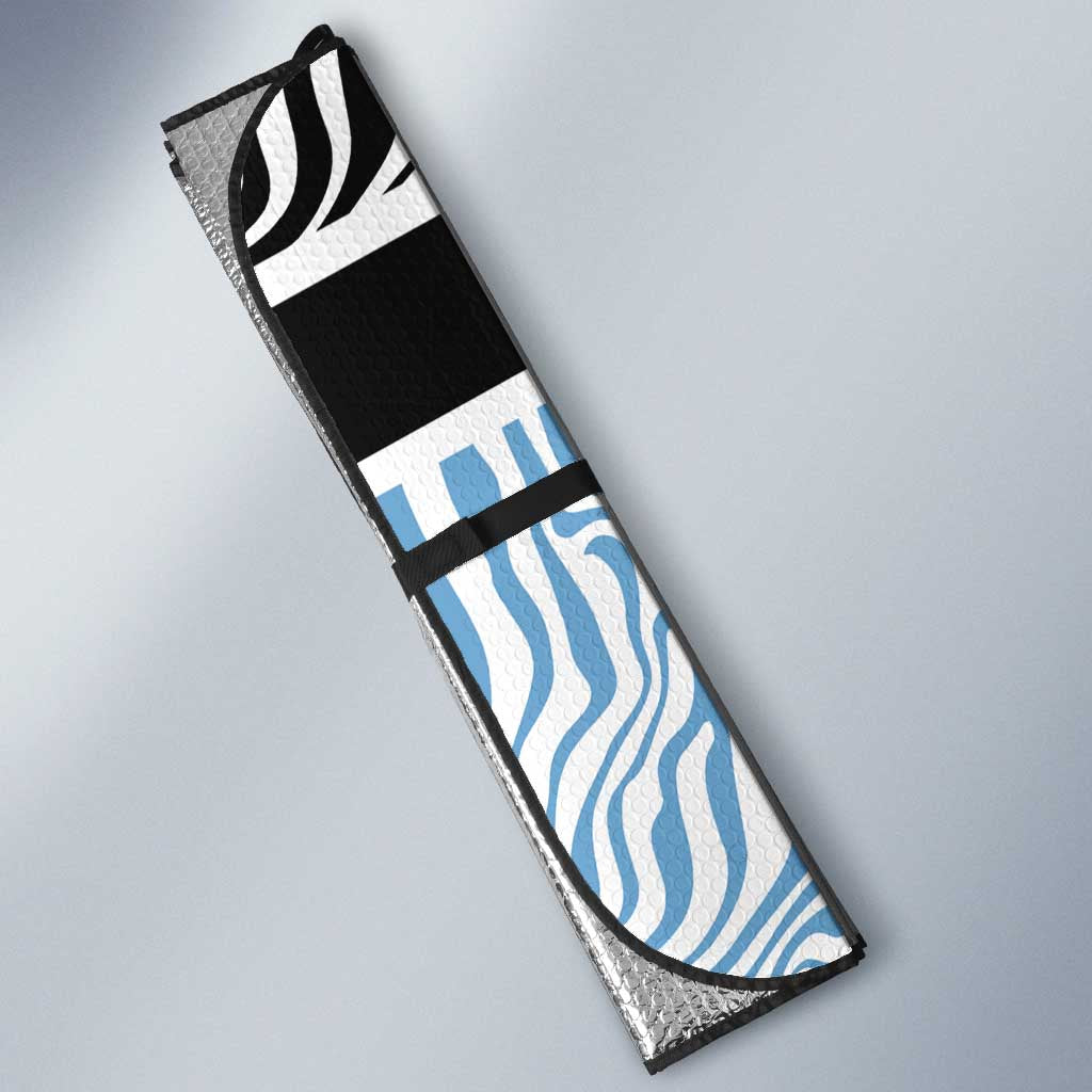 Botswana Personalized Auto Sun Shade African Zebra Skins Pattern