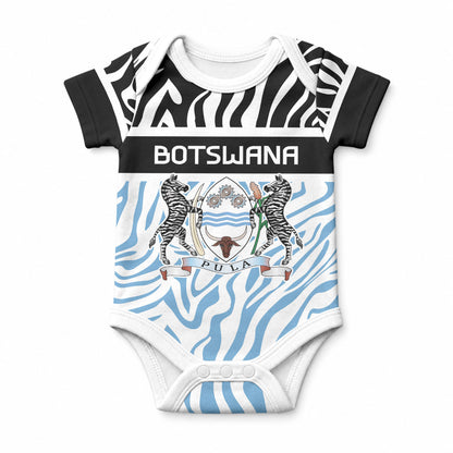Botswana Personalized Baby Onesie African Zebra Skins Pattern