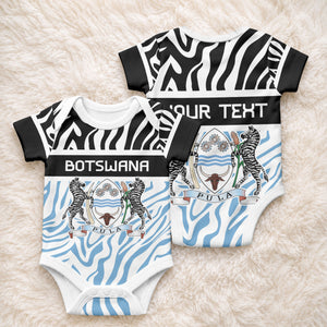 Botswana Personalized Baby Onesie African Zebra Skins Pattern