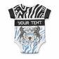 Botswana Personalized Baby Onesie African Zebra Skins Pattern