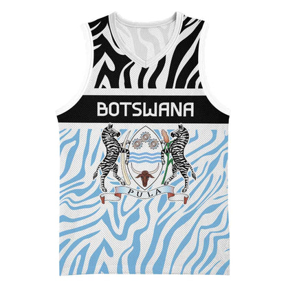 Botswana Personalized Basketball Jersey African Zebra Skins Pattern LT9