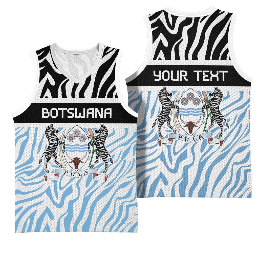 Botswana Personalized Basketball Jersey African Zebra Skins Pattern LT9