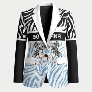 Botswana Personalized Blazer African Zebra Skins Pattern