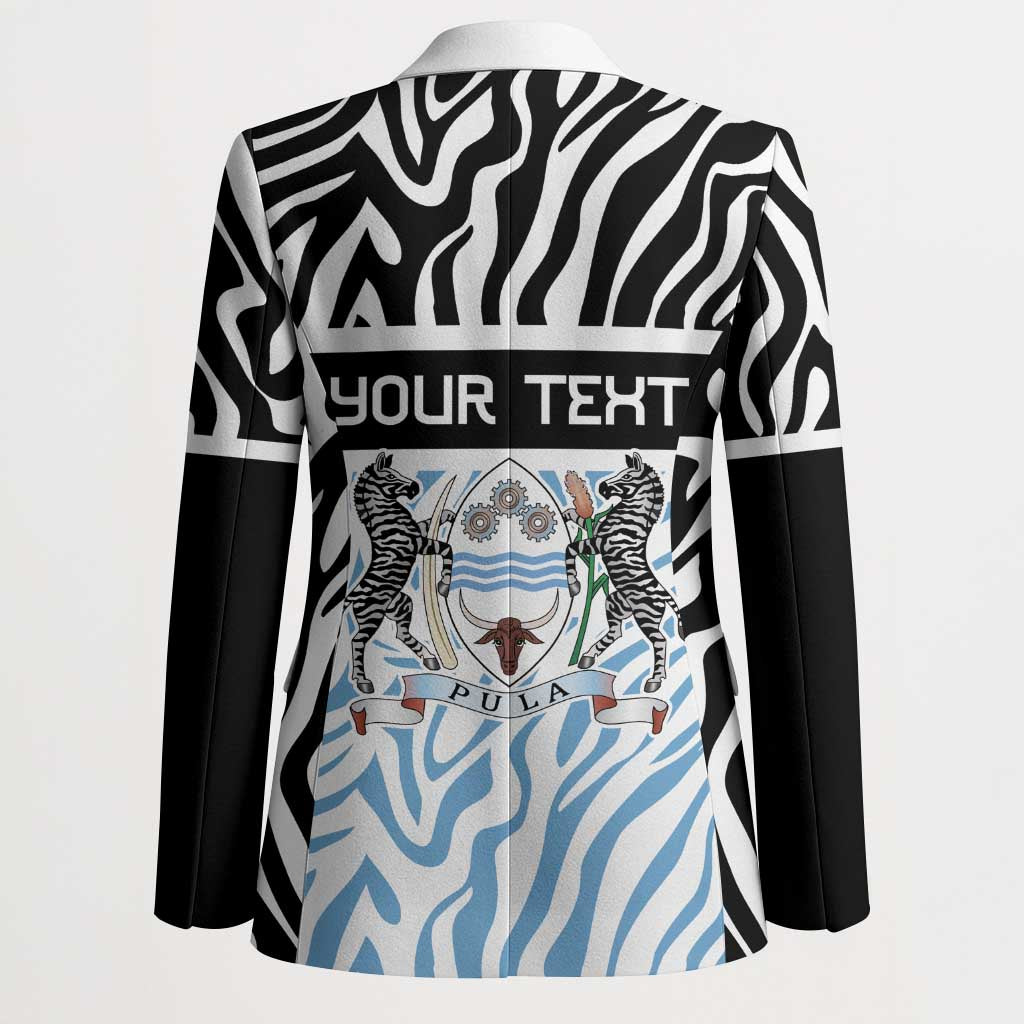 Botswana Personalized Blazer African Zebra Skins Pattern