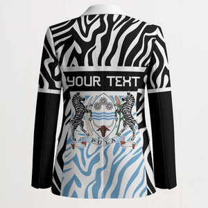 Botswana Personalized Blazer African Zebra Skins Pattern