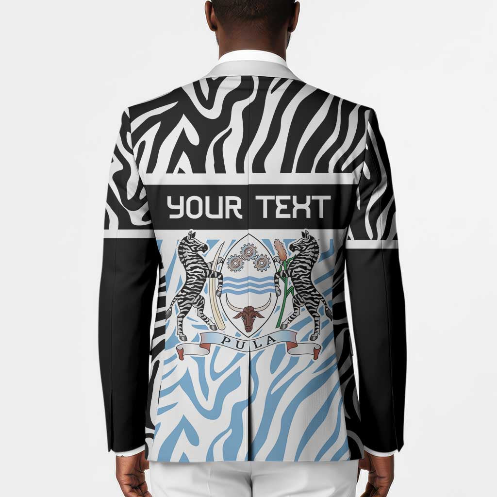 Botswana Personalized Blazer African Zebra Skins Pattern