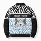 Botswana Personalized Bomber Puffer Jacket African Zebra Skins Pattern