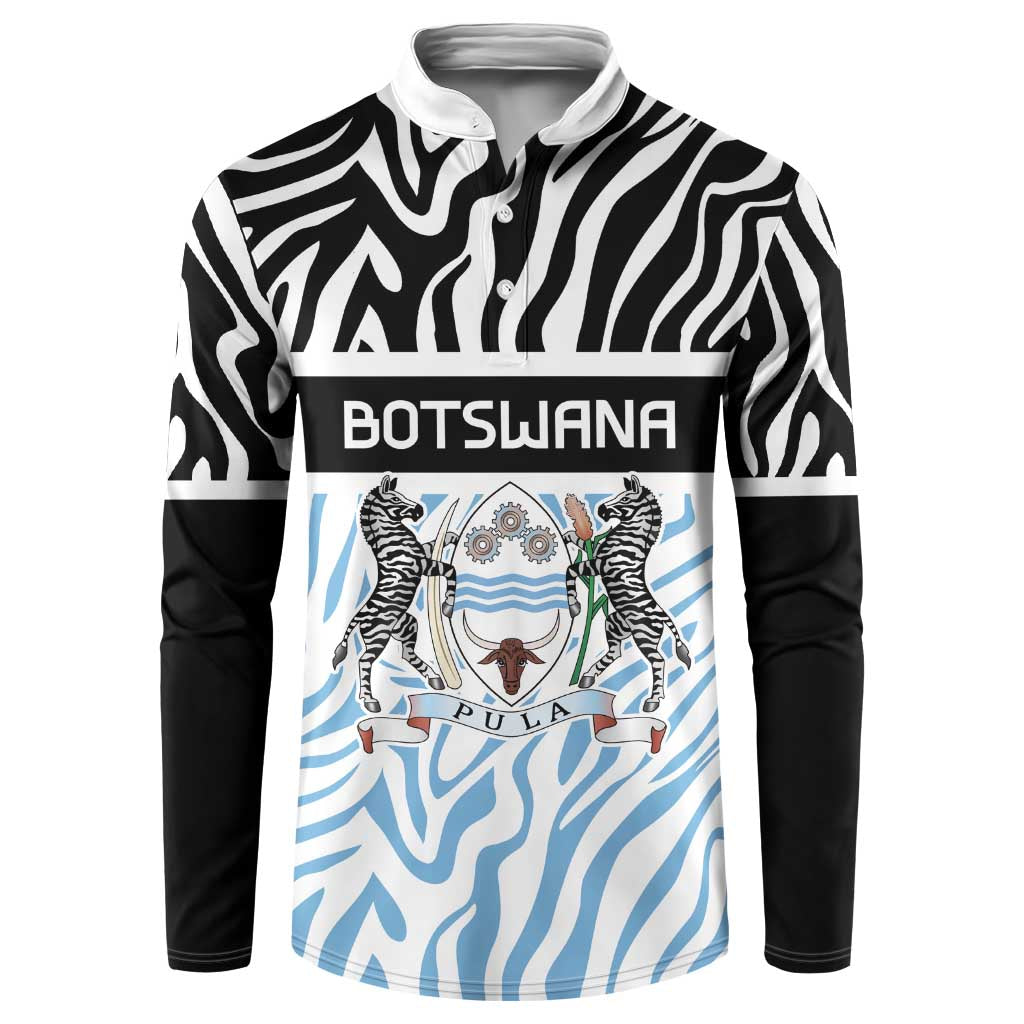 Botswana Personalized Button Sweatshirt African Zebra Skins Pattern
