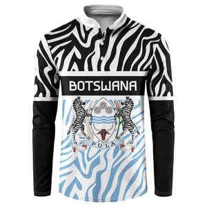 Botswana Personalized Button Sweatshirt African Zebra Skins Pattern