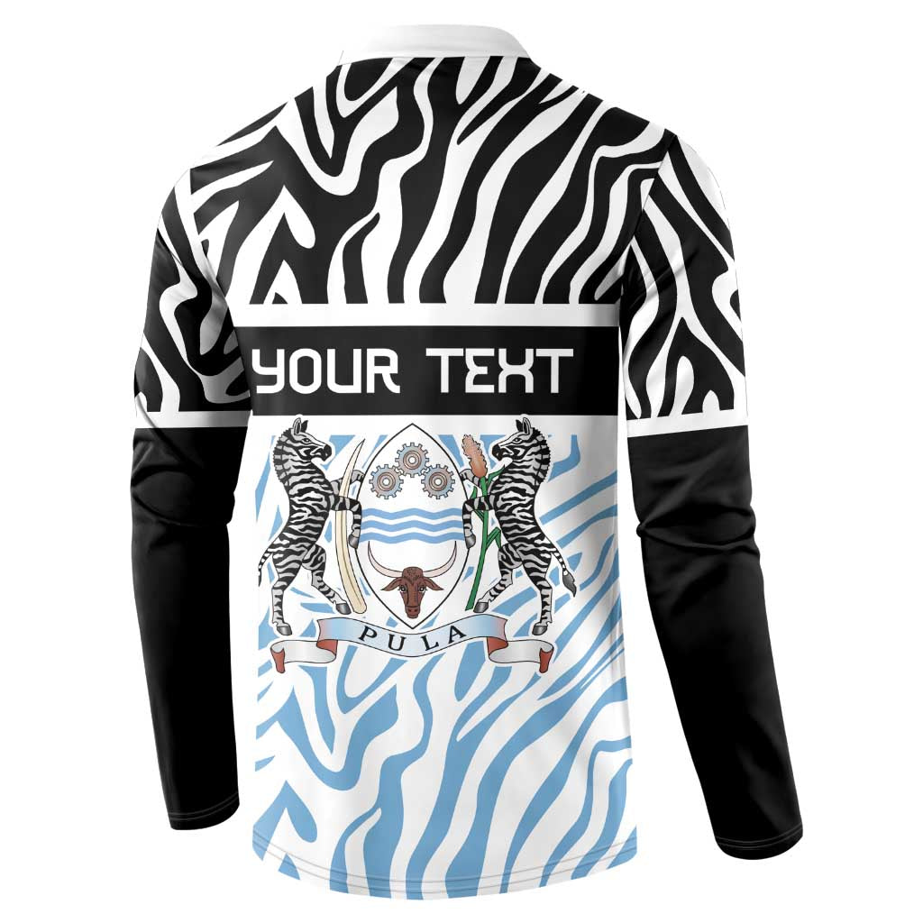 Botswana Personalized Button Sweatshirt African Zebra Skins Pattern