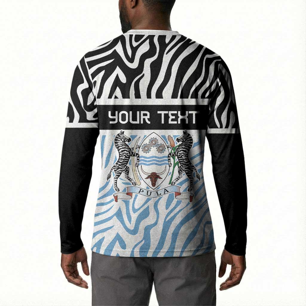 Botswana Personalized Button Sweatshirt African Zebra Skins Pattern