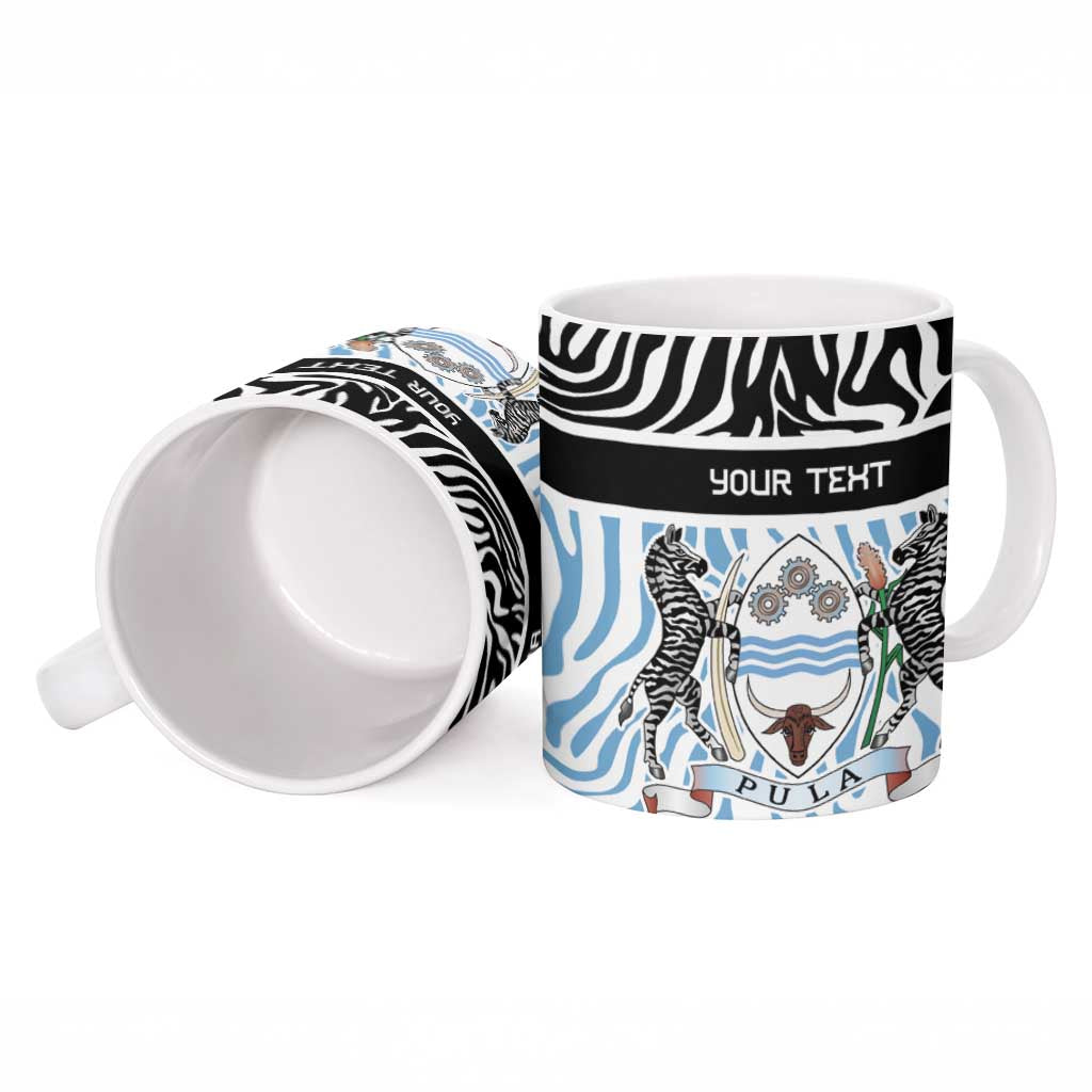 Botswana Personalized Ceramic Mug African Zebra Skins Pattern