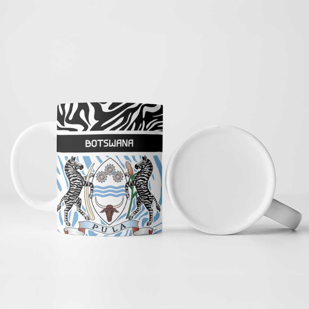 Botswana Personalized Ceramic Mug African Zebra Skins Pattern