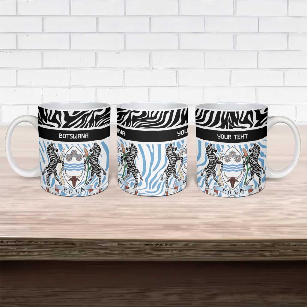 Botswana Personalized Ceramic Mug African Zebra Skins Pattern