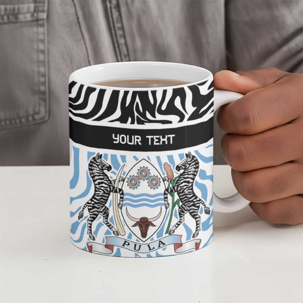 Botswana Personalized Ceramic Mug African Zebra Skins Pattern