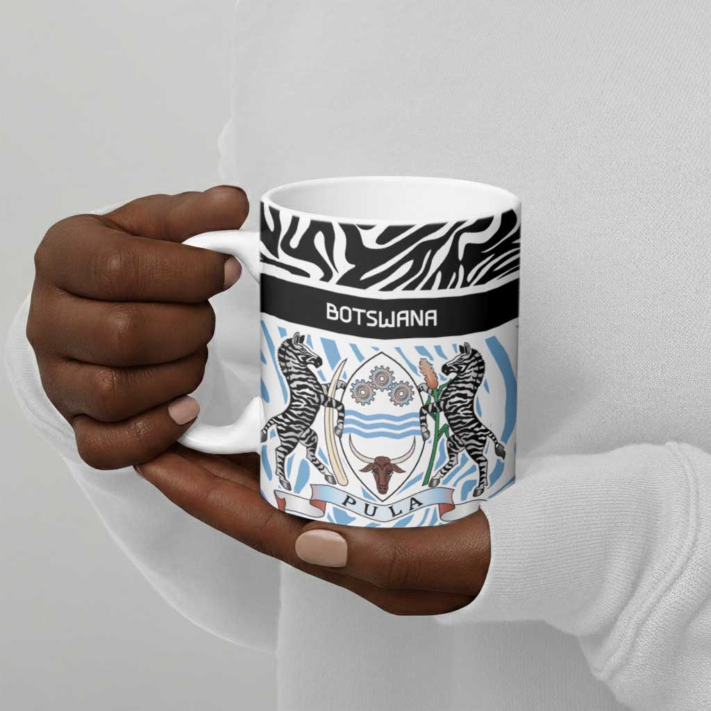 Botswana Personalized Ceramic Mug African Zebra Skins Pattern