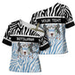 Botswana Personalized Cross Shoulder Shirt African Zebra Skins Pattern