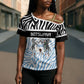 Botswana Personalized Cross Shoulder Shirt African Zebra Skins Pattern