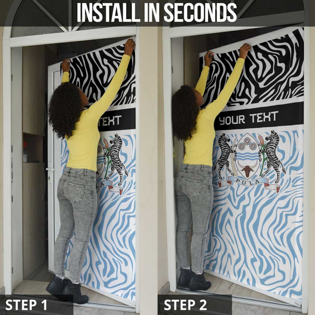Botswana Personalized Door Cover African Zebra Skins Pattern