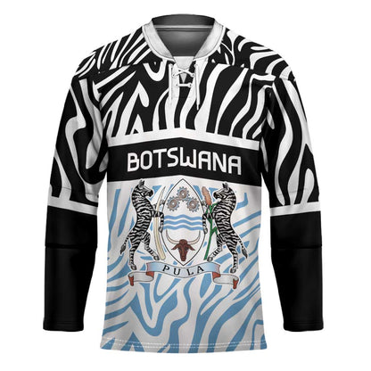 Botswana Personalized Hockey Jersey African Zebra Skins Pattern