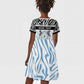 Botswana Personalized Kid Short Sleeve Dress African Zebra Skins Pattern - African Pride