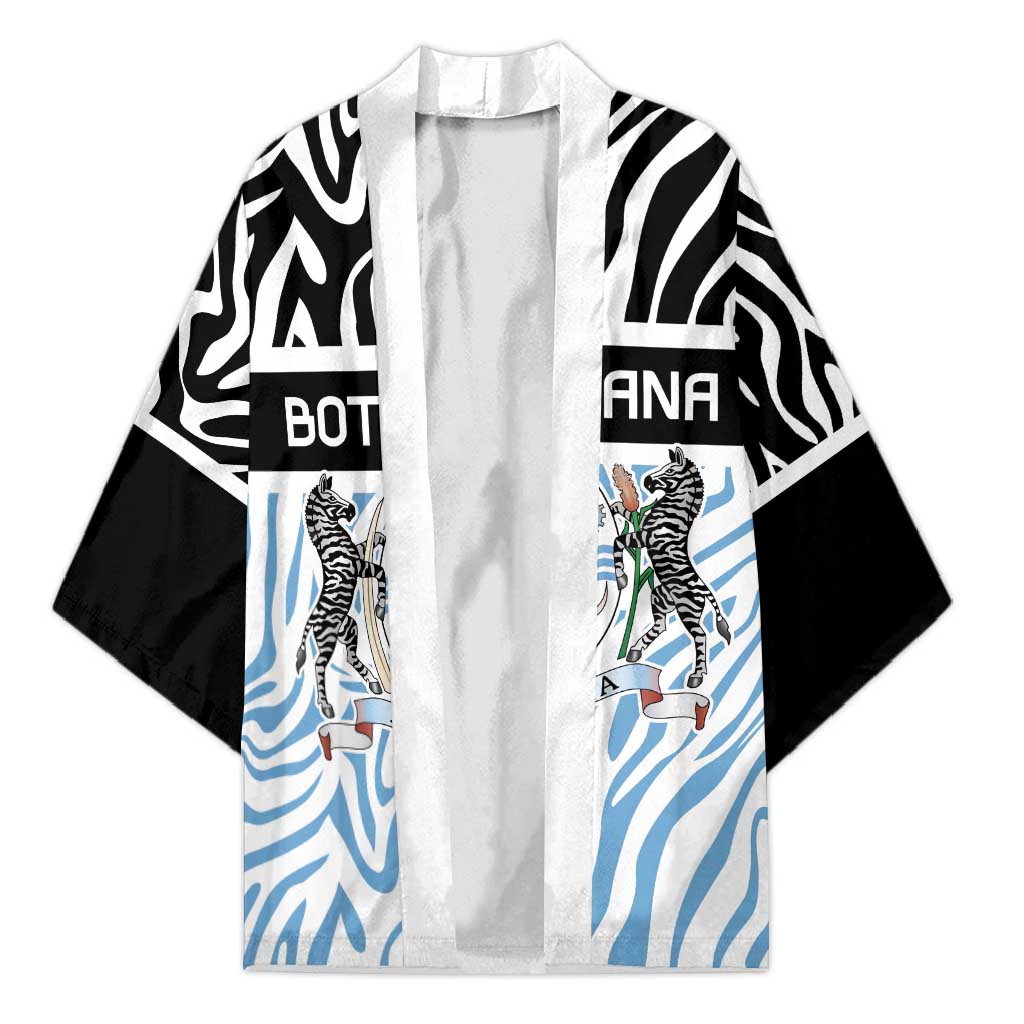 Botswana Personalized Kimono African Zebra Skins Pattern