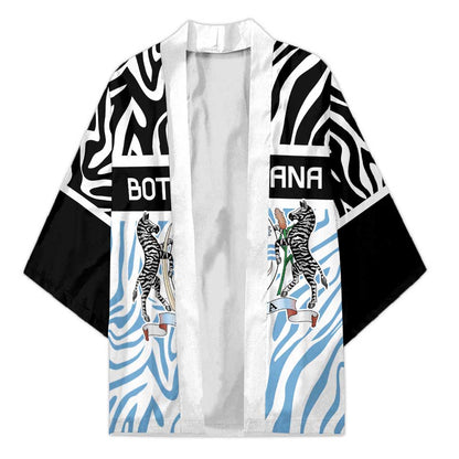 Botswana Personalized Kimono African Zebra Skins Pattern