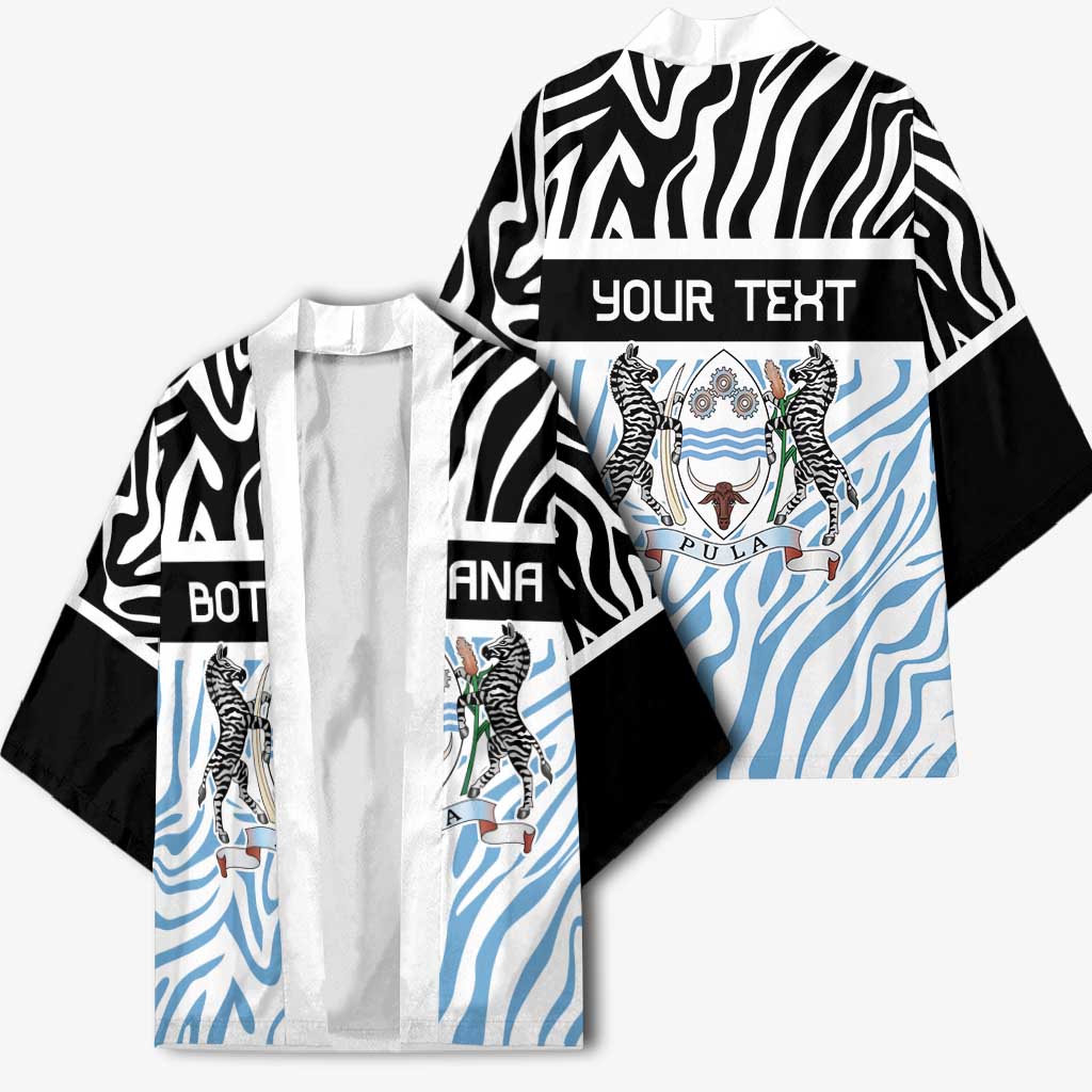 Botswana Personalized Kimono African Zebra Skins Pattern