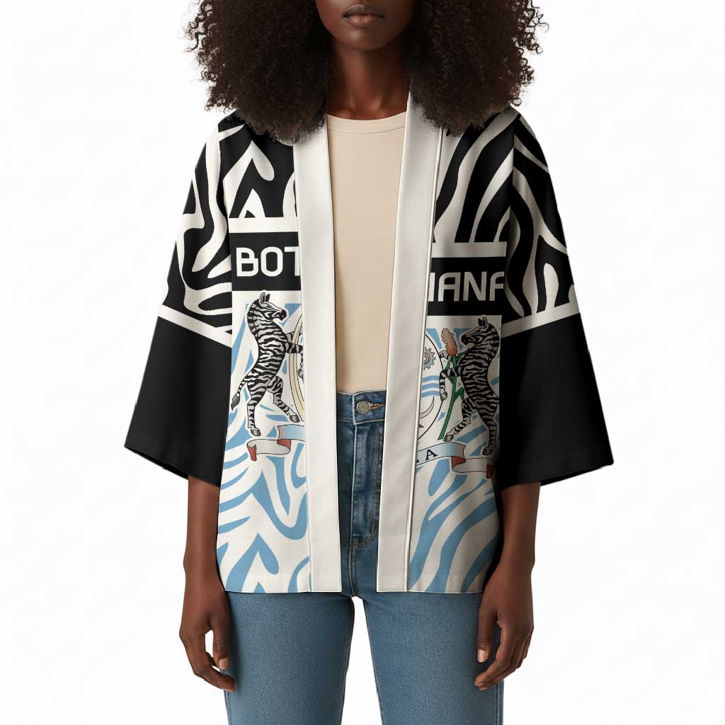 Botswana Personalized Kimono African Zebra Skins Pattern