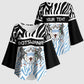 Botswana Personalized Kimono Sleeve Blouse African Zebra Skins Pattern