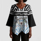 Botswana Personalized Kimono Sleeve Blouse African Zebra Skins Pattern