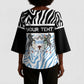 Botswana Personalized Kimono Sleeve Blouse African Zebra Skins Pattern