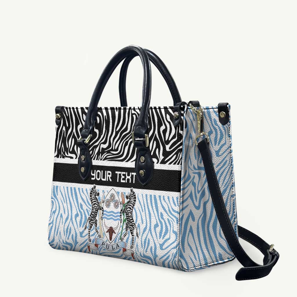Botswana Personalized Leather Bag African Zebra Skins Pattern