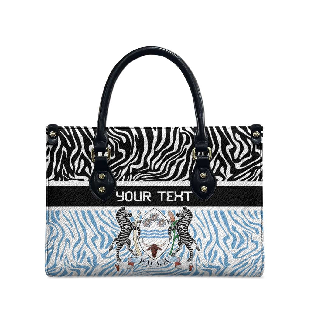 Botswana Personalized Leather Bag African Zebra Skins Pattern