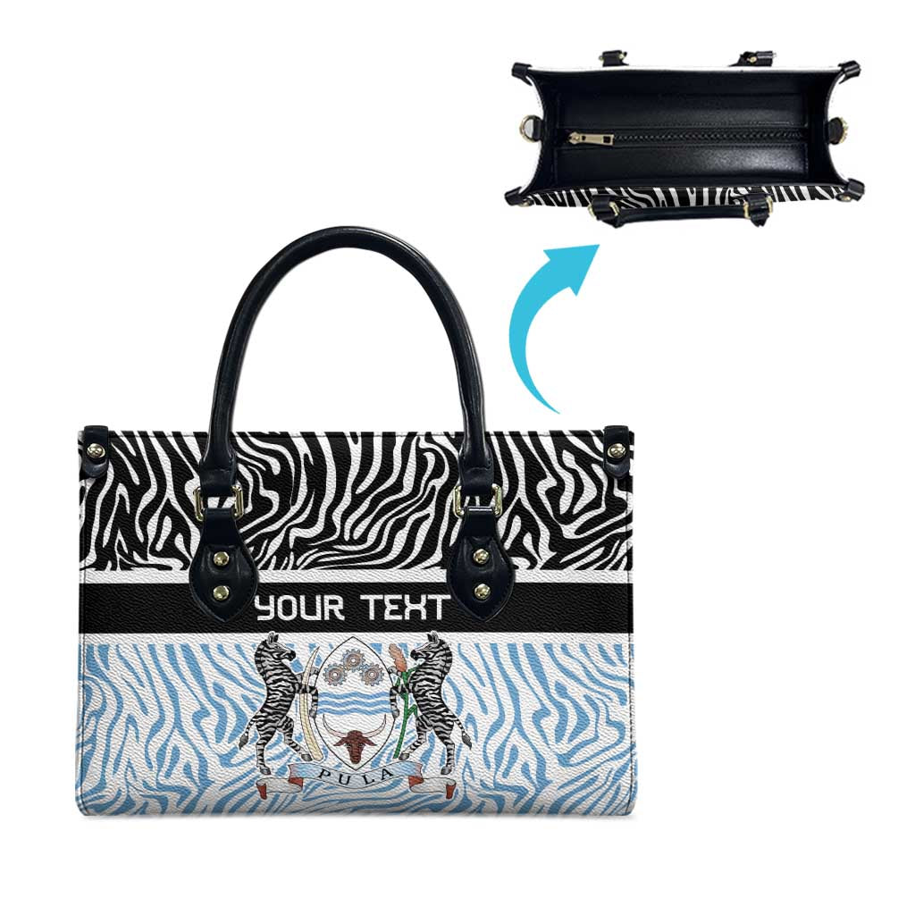 Botswana Personalized Leather Bag African Zebra Skins Pattern