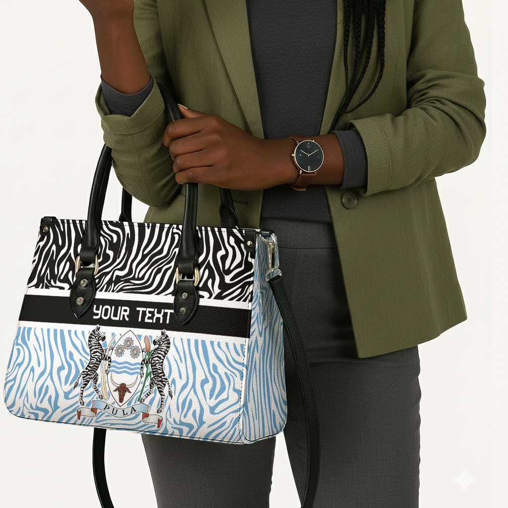 Botswana Personalized Leather Bag African Zebra Skins Pattern