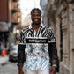 Botswana Personalized Long Sleeve Button Shirt African Zebra Skins Pattern - African Pride