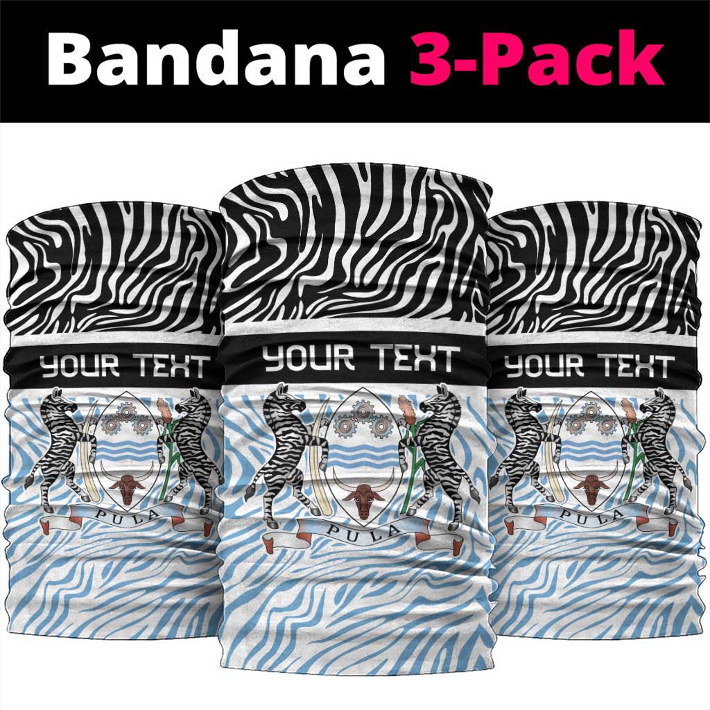 Botswana Personalized Neck Gaiter African Zebra Skins Pattern LT9