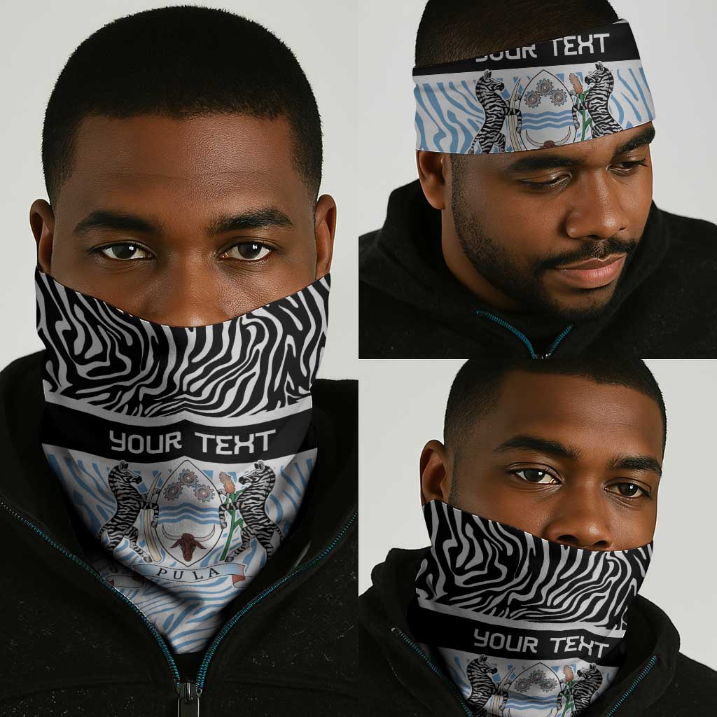 Botswana Personalized Neck Gaiter African Zebra Skins Pattern LT9