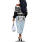 Botswana Personalized Off The Shoulder Long Sleeve Dress African Zebra Skins Pattern - African Pride