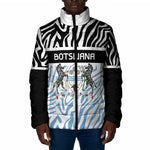 Botswana Personalized Padded Jacket African Zebra Skins Pattern