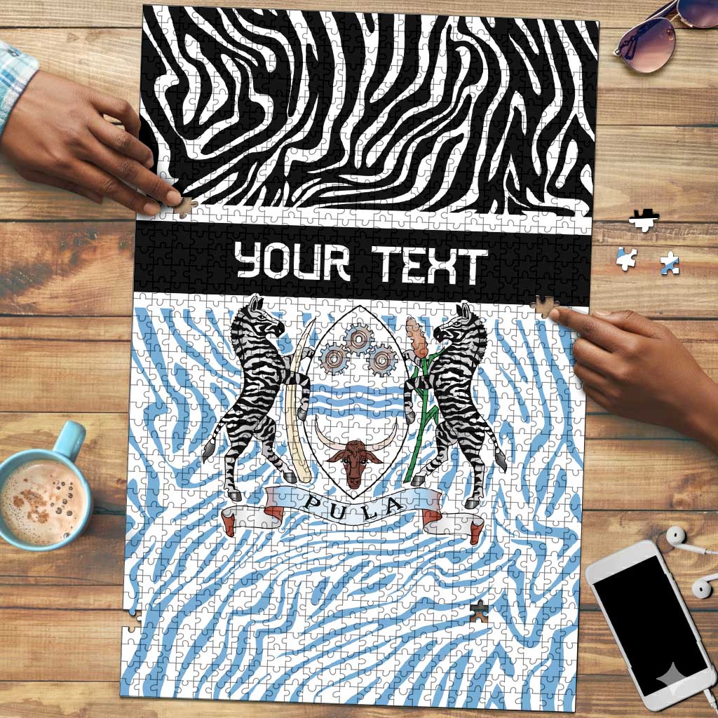 Botswana Personalized Puzzle African Zebra Skins Pattern