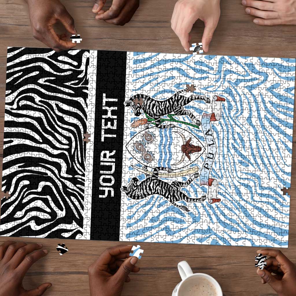 Botswana Personalized Puzzle African Zebra Skins Pattern