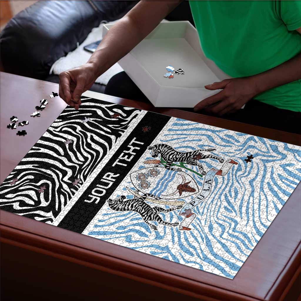 Botswana Personalized Puzzle African Zebra Skins Pattern