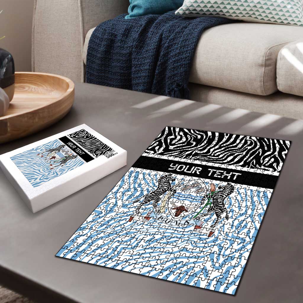 Botswana Personalized Puzzle African Zebra Skins Pattern
