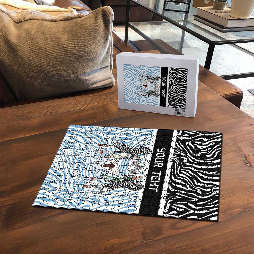 Botswana Personalized Puzzle African Zebra Skins Pattern